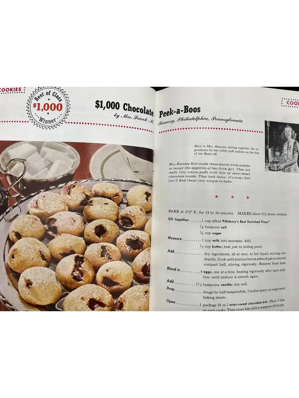 Vintage 1952 Pillsbury Cookbook: 3rd Grand National, 100 Prize Recipes